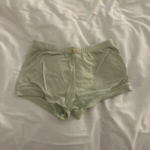 Women's Ribbed Green Shorts Free People